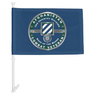 3rd Infantry Division Afghanistan Veteran Car Flag