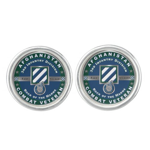 3rd Infantry Division Afghanistan Veteran Cufflinks