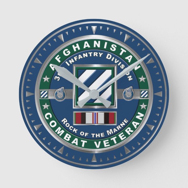 3rd Infantry Division Afghanistan Veteran Round Clock (Front)