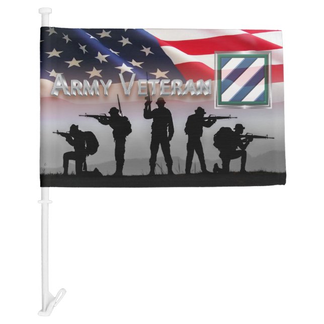 3rd Infantry Division Army Veteran Car Flag (Front)