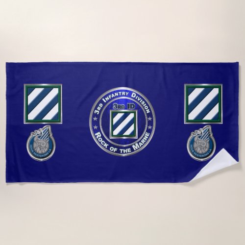 3rd Infantry Division  Beach Towel