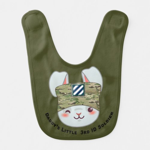 3rd Infantry Division Bunny Patrol Cap  Baby Bib