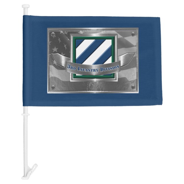 3rd Infantry Division  Car Flag (Front)