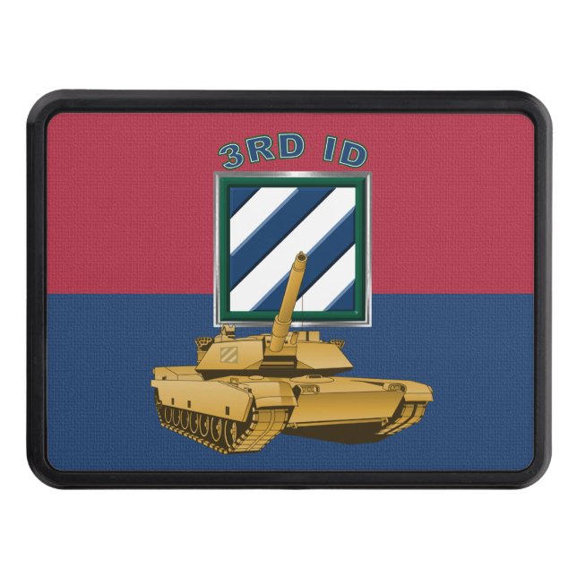 3rd Infantry Division Colors Hitch Cover (Front)