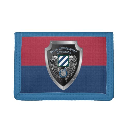 3rd Infantry Division Colors Trifold Wallet