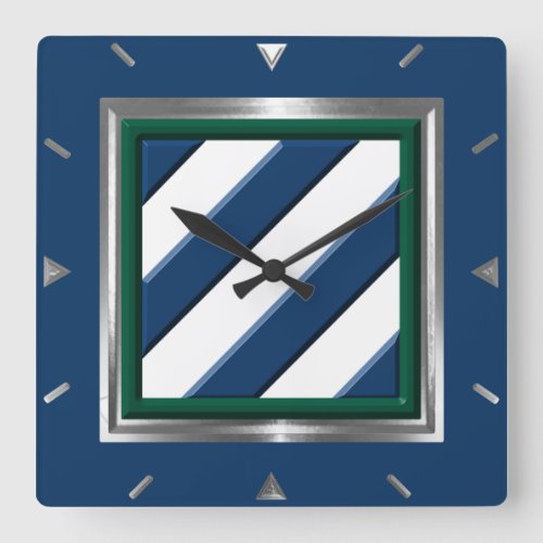 3rd Infantry Division Commemorative Square Wall Clock