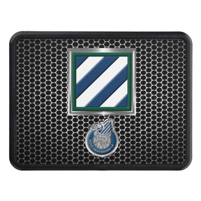 3rd Infantry Division Custom Patch  Hitch Cover (Front)