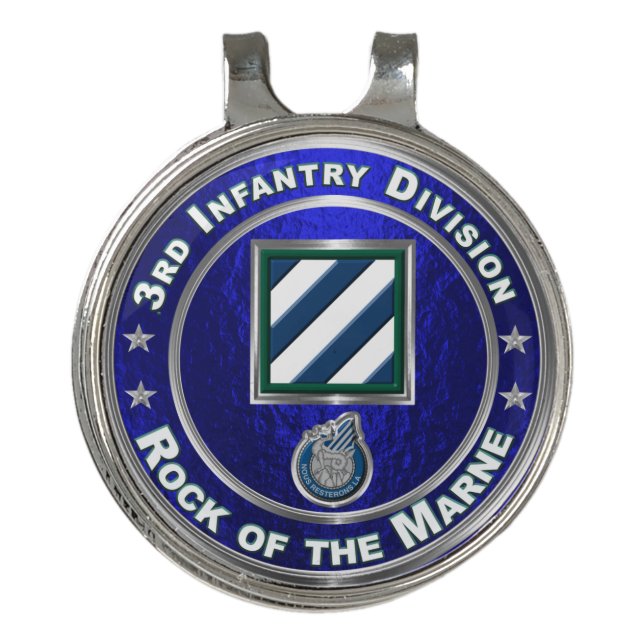 3rd Infantry Division  Golf Hat Clip (Front)