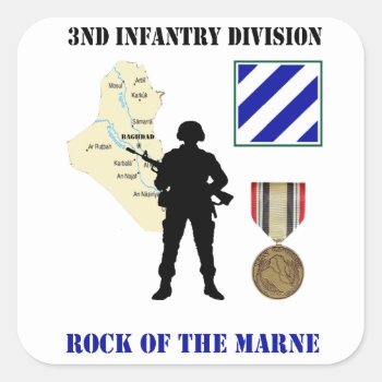 3rd Infantry Division Iraq War Vet Stickers by DogTagsandCombatBoot at Zazzle
