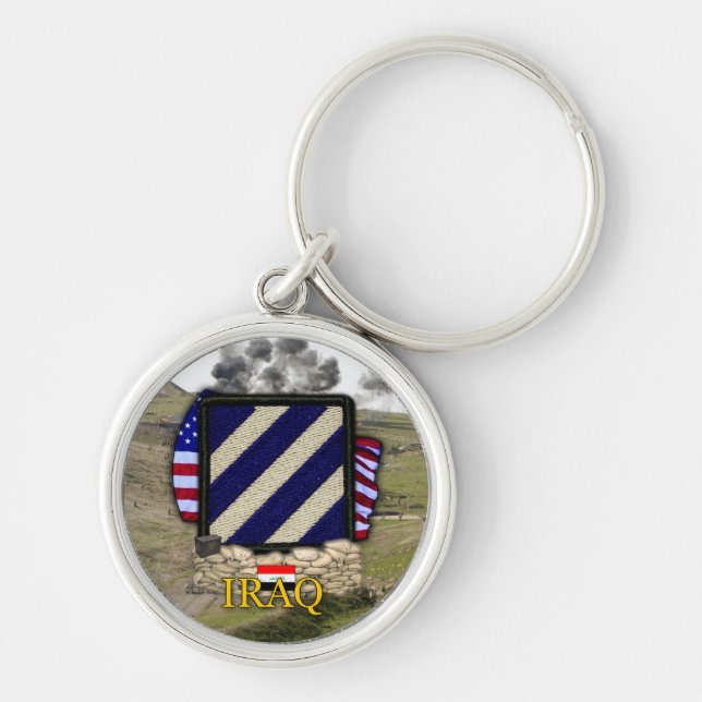3rd infantry division iraq war veterans vets keychain (Front)