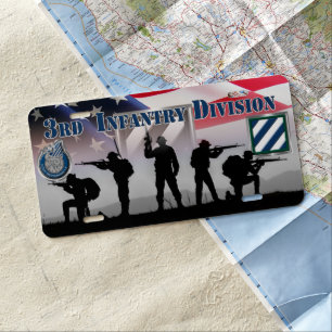 3rd Infantry Division License Plate