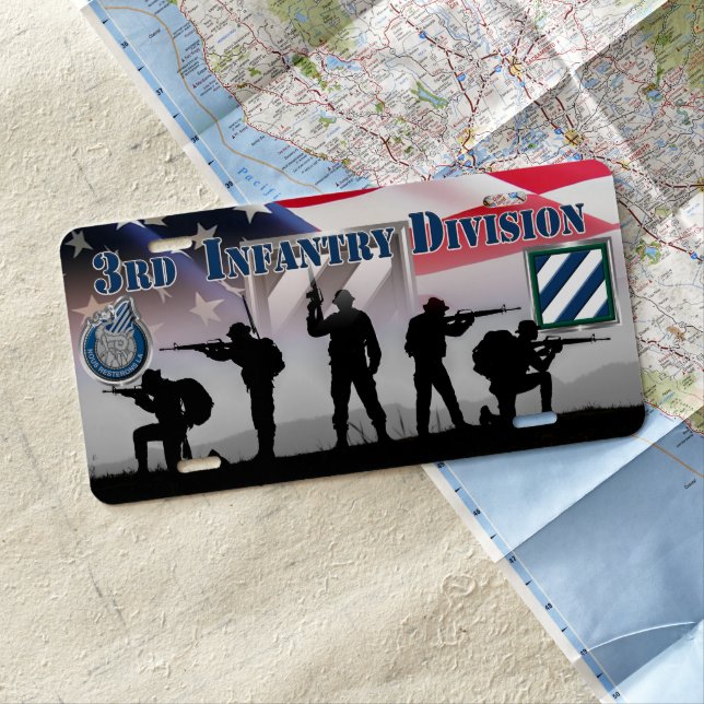 3rd Infantry Division  License Plate (In Situ)