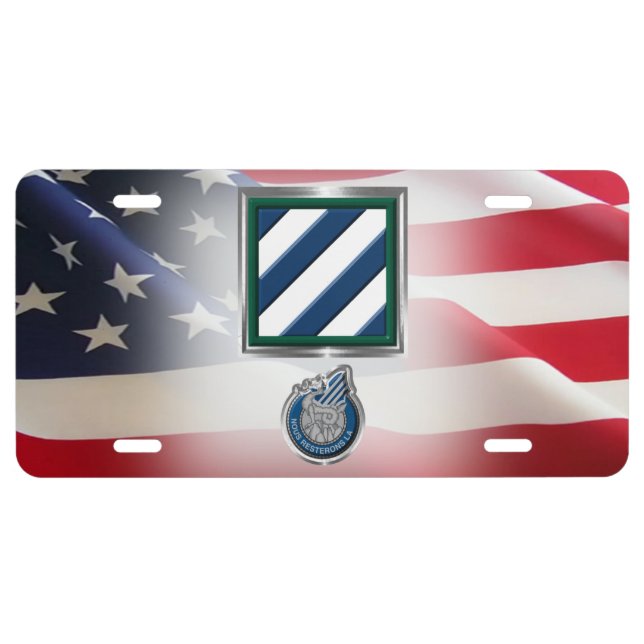 3rd Infantry Division  License Plate (Front)