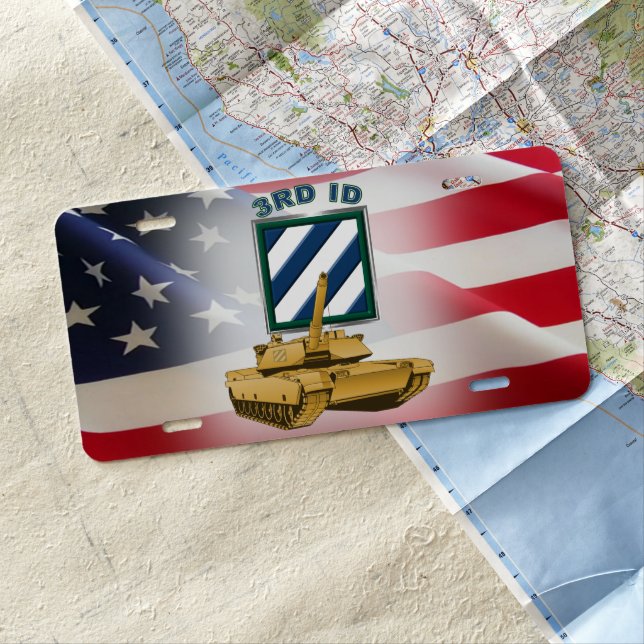 3rd Infantry Division  License Plate (In Situ)