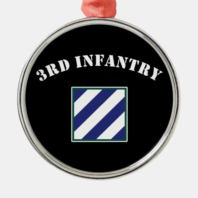 3rd Infantry Division Metal Ornament (Front)