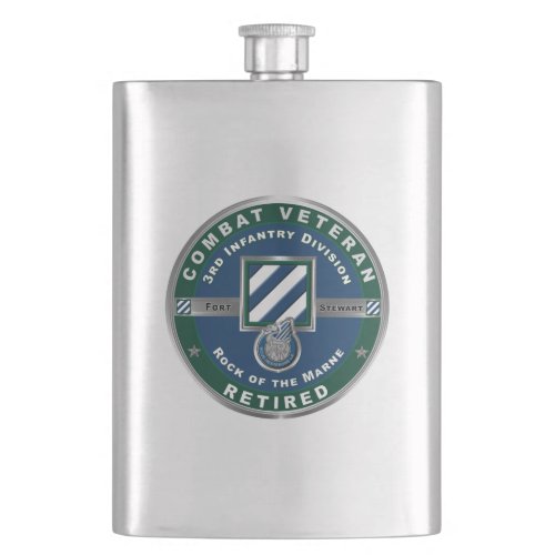 3rd Infantry Division Retired Flask