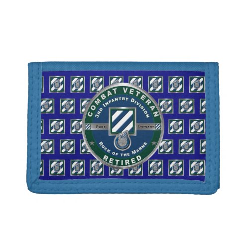 3rd Infantry Division Retired Trifold Wallet