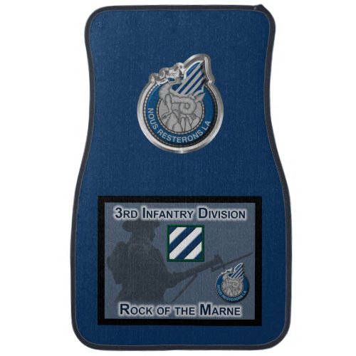 3rd Infantry Division Rock of the Marne Car Floor Mat