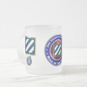 3rd Infantry Division Rock of the Marne! Frosted Glass Coffee Mug