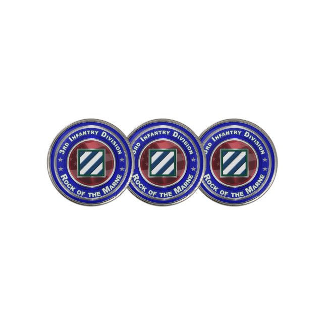3rd Infantry Division “Rock of the Marne” Golf Ball Marker (3 Up)