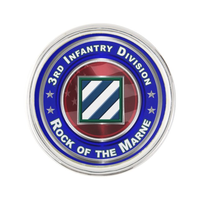 3rd Infantry Division Rock of the Marne Lapel Pin (Front)