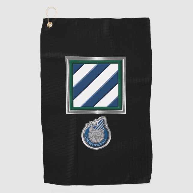 3rd Infantry Division “Rock of the Marne” Patch Golf Towel (Front)