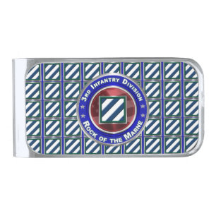 3rd Infantry Division “Rock of the Marne” Silver Finish Money Clip