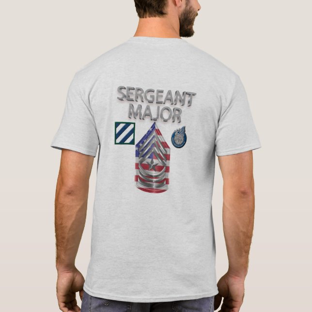 3rd Infantry Division Sergeant Major T-Shirt (Back)