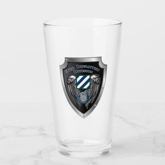 3rd Infantry Division Shield Glass (Front)