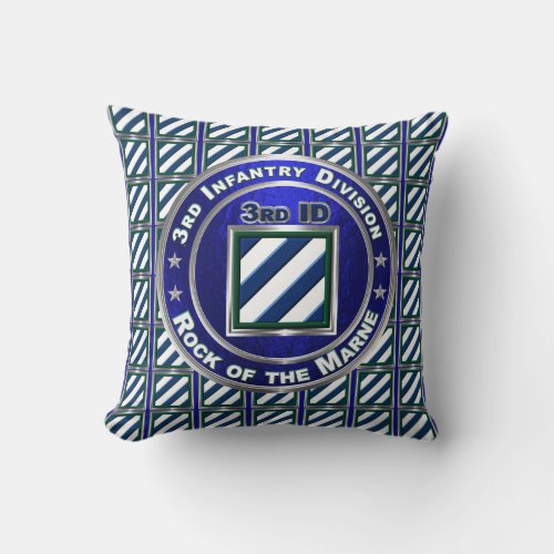 3rd Infantry Division  Throw Pillow