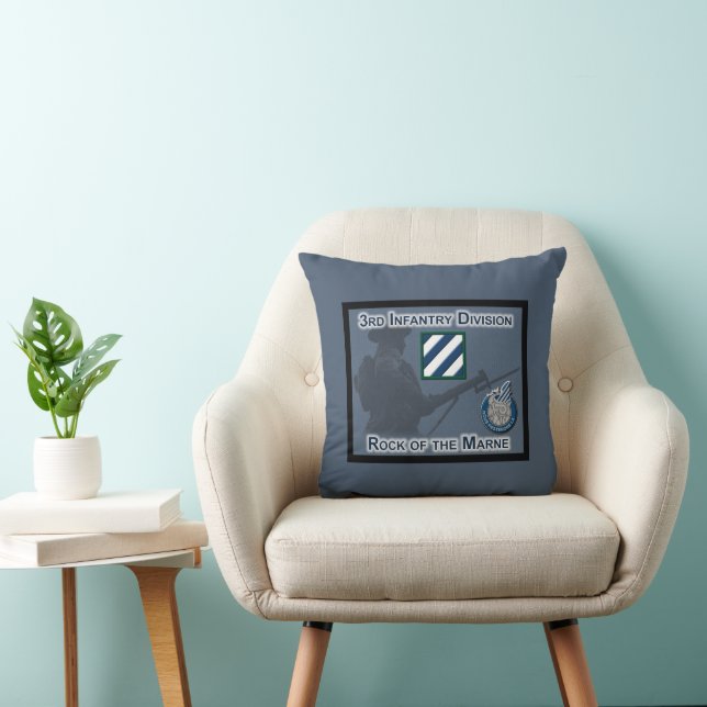 3rd Infantry Division  Throw Pillow (Chair)