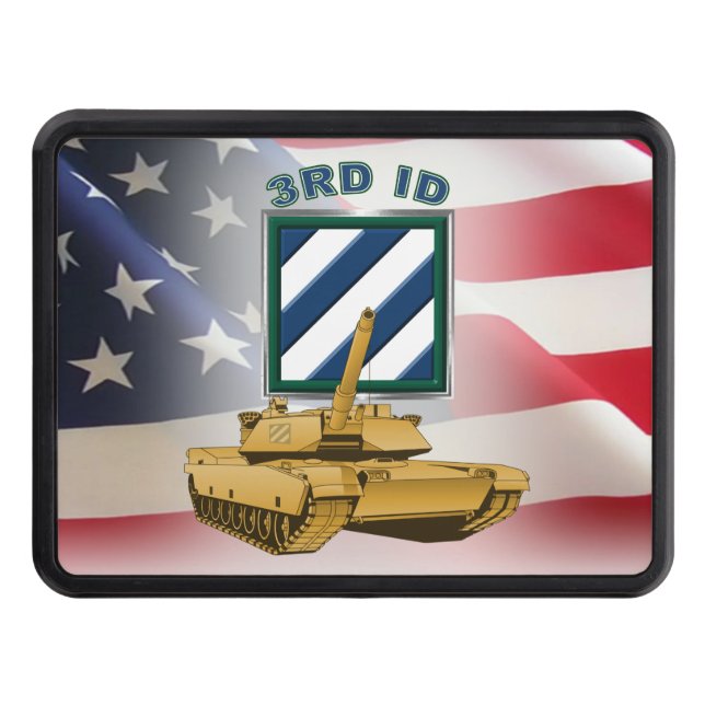 3rd Infantry Division with National Colors Hitch Cover (Front)