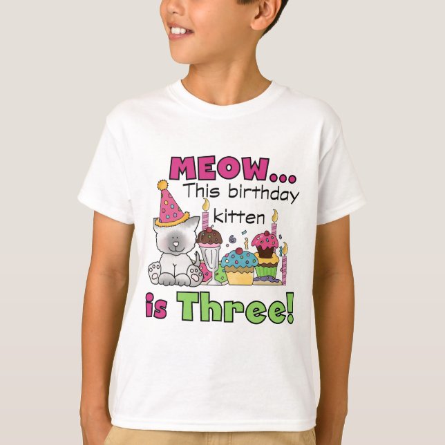 3rd Kitten Birthday T-shirts and Gifts (Front)