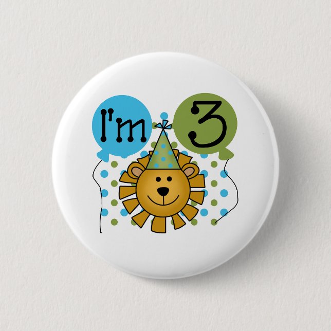 3rd Lion Birthday Button (Front)