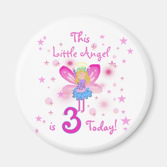3rd Little Angel Birthday Tshirts and Gifts Magnet (Front)