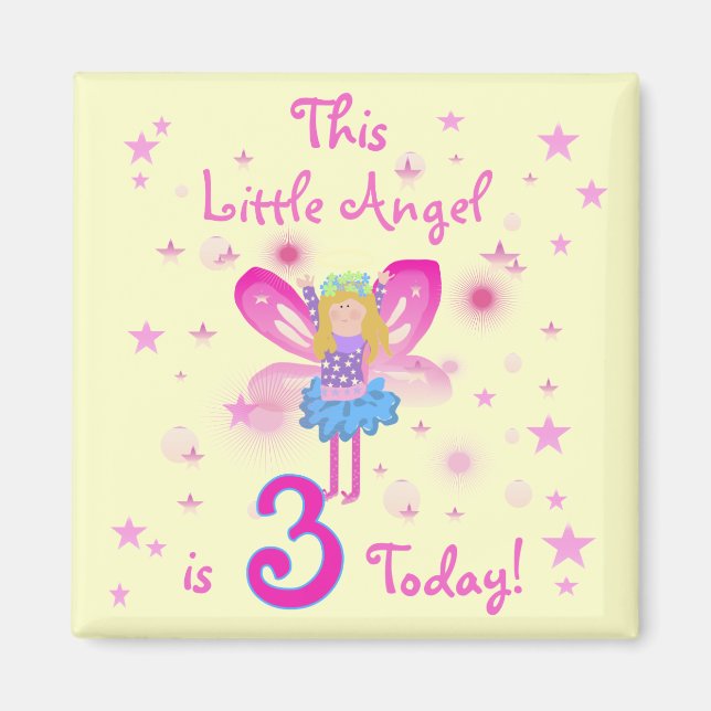 3rd Little Angel Birthday Tshirts and Gifts Magnet (Front)