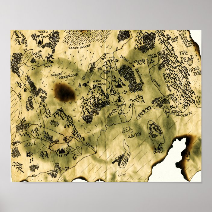3rd Map of the Forgotten Realm Poster | Zazzle.com