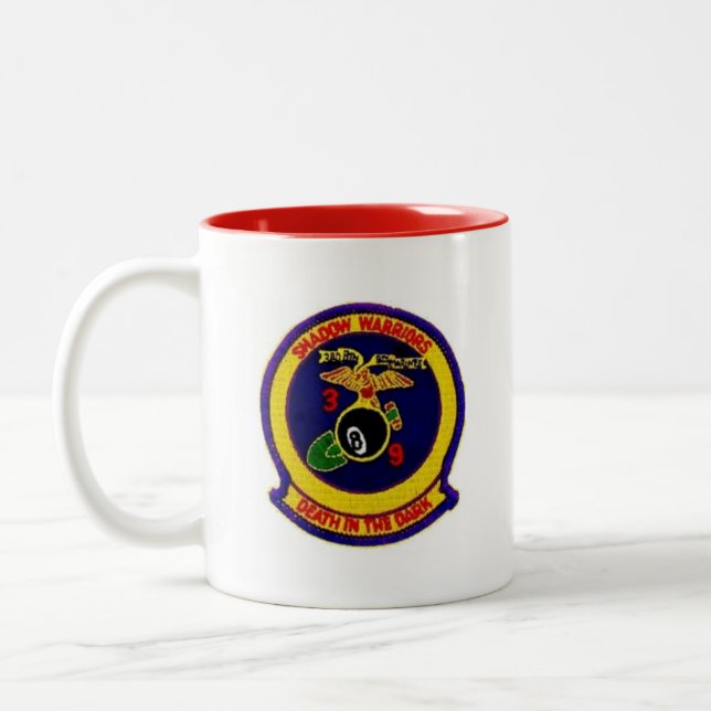 3rd marine division vietnam vet Two-Tone coffee mug (Left)
