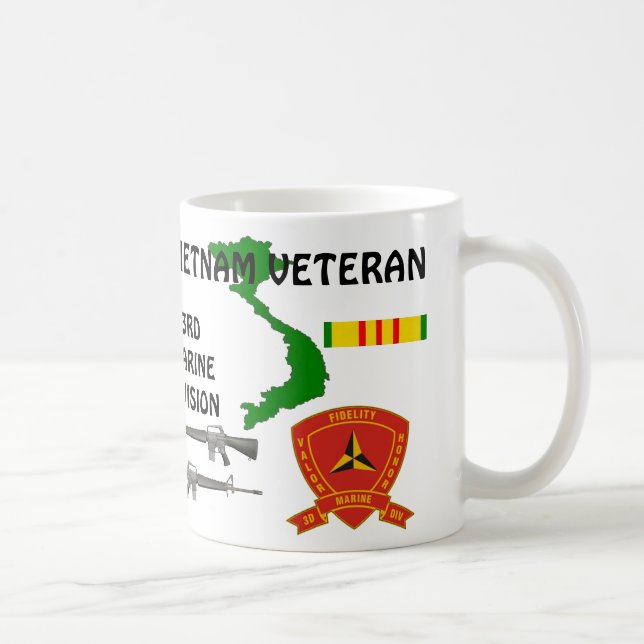 3rd Marine Ribbon Div. Vietnam Veteran Coffee Mugs (Right)