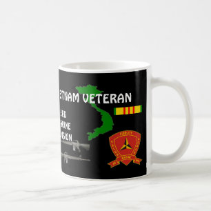 3rd Marine Ribbon Div. Vietnam Veteran Coffee Mugs
