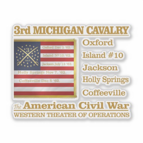 3rd Michigan Cavalry BH Sticker