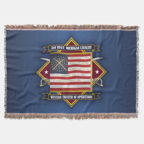 3rd Michigan Cavalry Throw Blanket