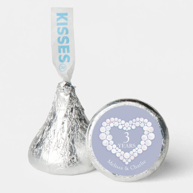 3rd moonstone wedding anniversary custom  hershey®'s kisses® (Front)