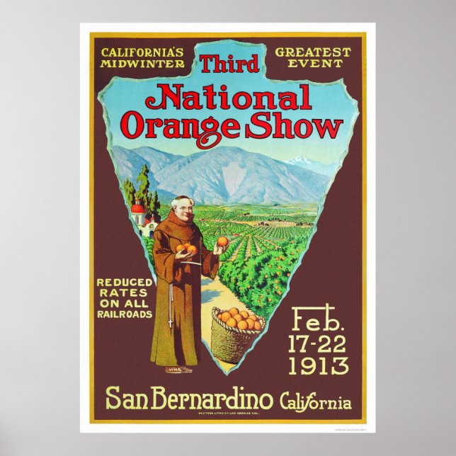 3rd National Orange Show 1913 Poster (Front)