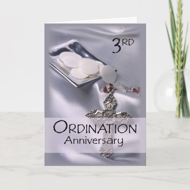 3rd Ordination Anniversary Congratulations Card (Front)