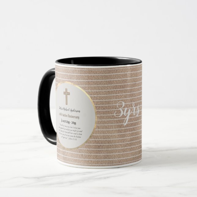 3rd Ordination Anniversary Leather - ANY CLERGY Mug (Front Left)