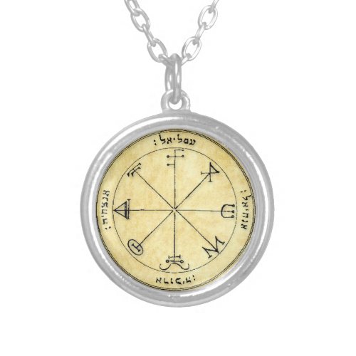 3rd Pentacle of Saturn PROTECTION FROM PLOTS Silver Plated Necklace