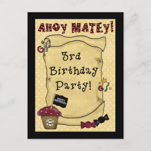3rd Pirate Birthday Invitations