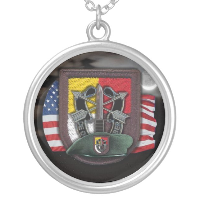 3rd Special Forces flash veterans vets Necklace (Front)