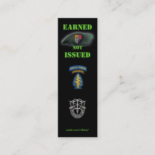3rd special forces green berets group bookmarker mini business card